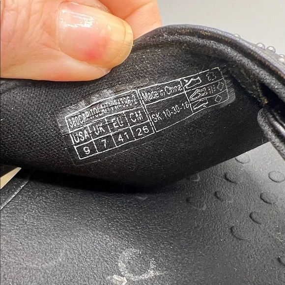 Vionic Black Studded Wedge Sandals-Women's-Size 9-Casual-Comfy-Vacation-Adjust - Picture 7 of 16